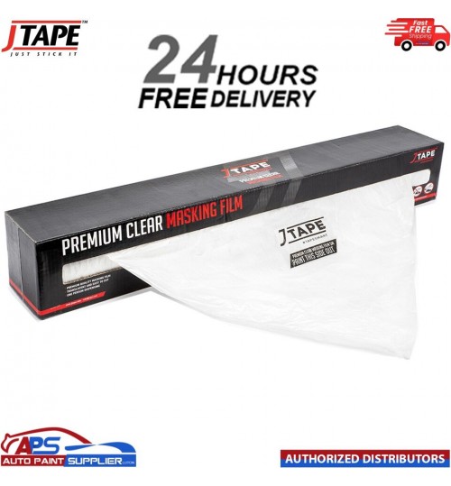 J TAPE polymask Premium Plastic Clear Car Masking Film Sheeting 4m x 150m JTAPE